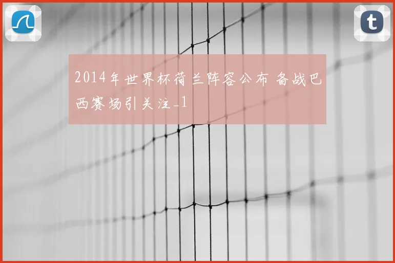 2014年世界杯荷兰阵容公布 备战巴西赛场引关注_1